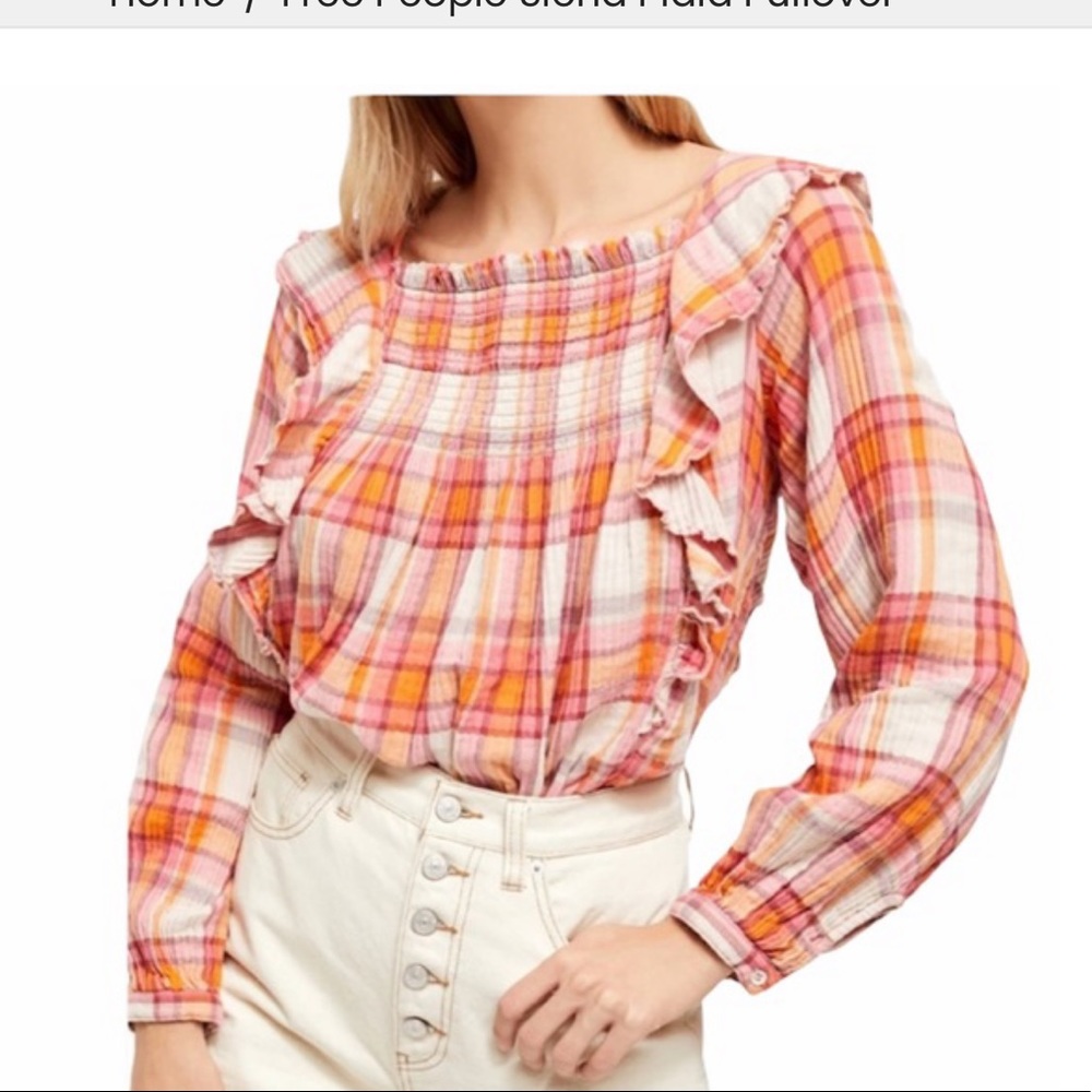 Free People Siena Plaid Pullover